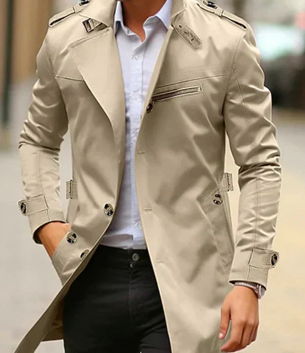 Iván - Gabardina clásica impermeable para hombre