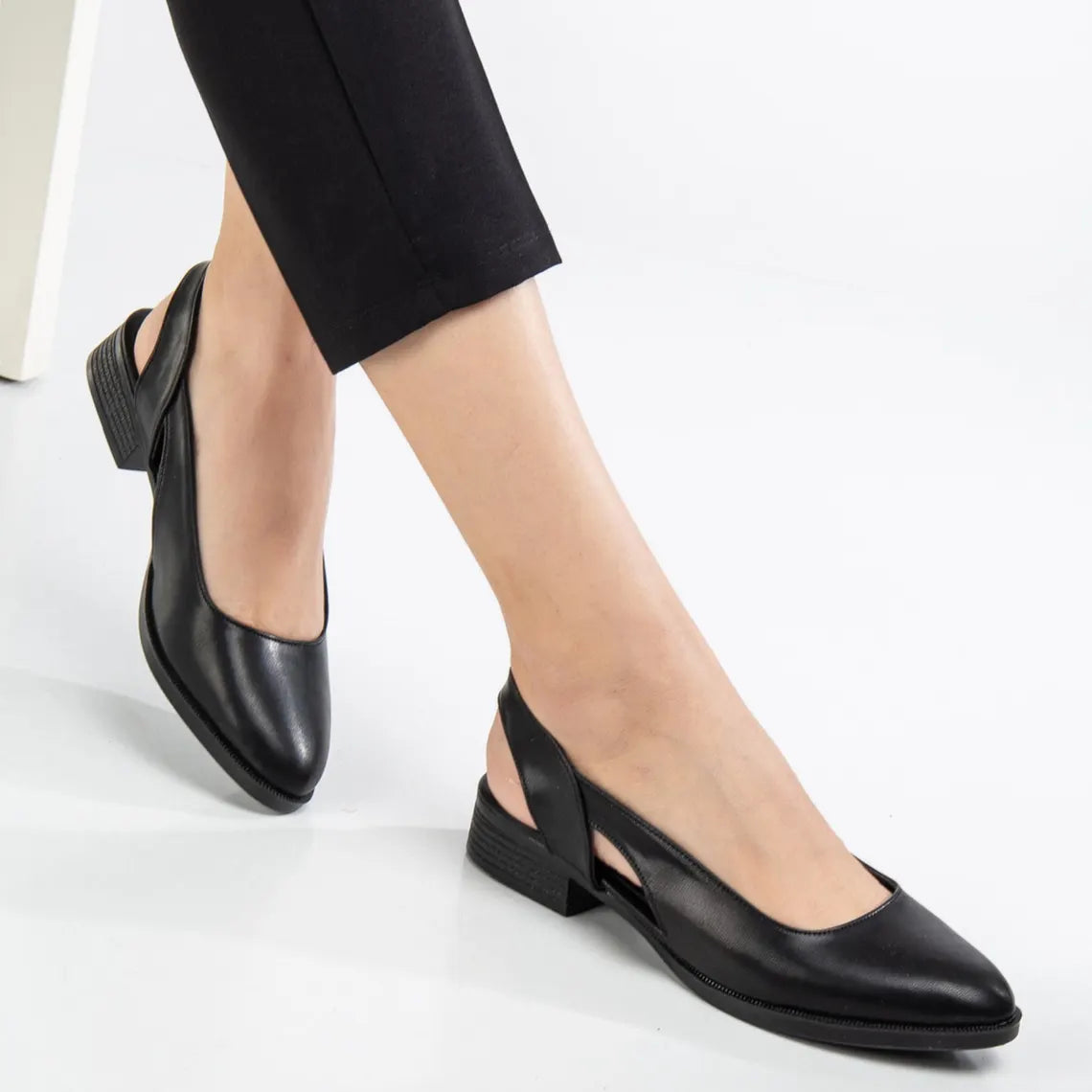 Black slingback ballet flats