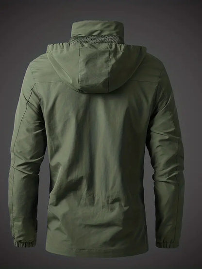 Adrián - Chaqueta impermeable para hombre con capucha