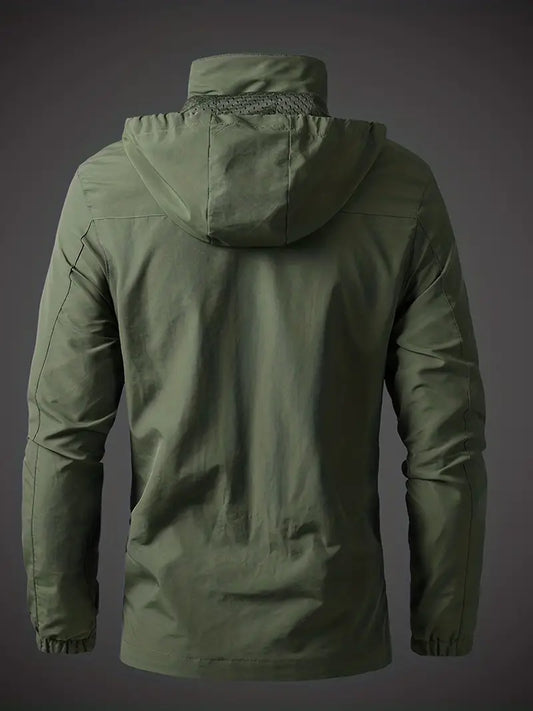 Adrián - Chaqueta impermeable para hombre con capucha