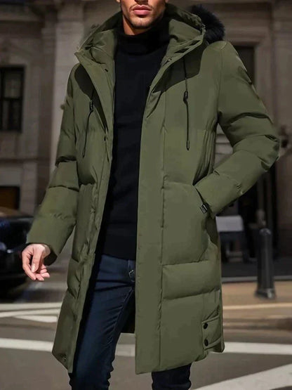 Andrés - Abrigo acolchado para hombre con capucha
