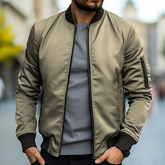 Bruno - Cazadora bomber de hombre con puños elásticos