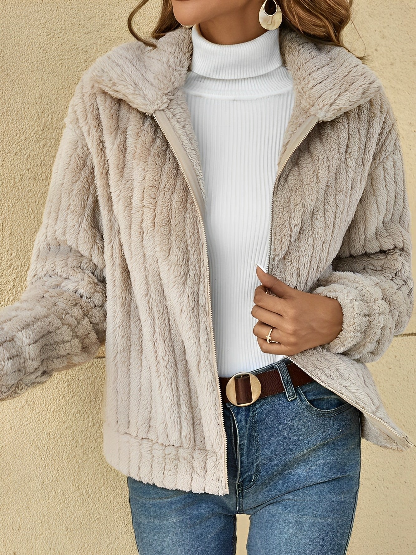Isabelle - Winter con cuello ancho y cierre frontal