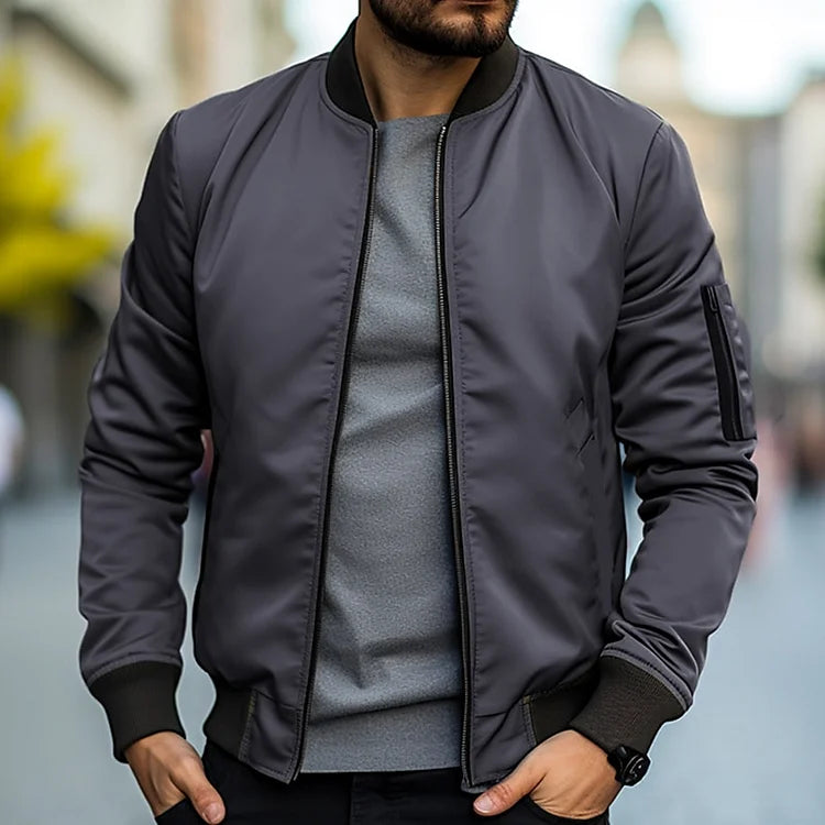 Bruno - Cazadora bomber de hombre con puños elásticos