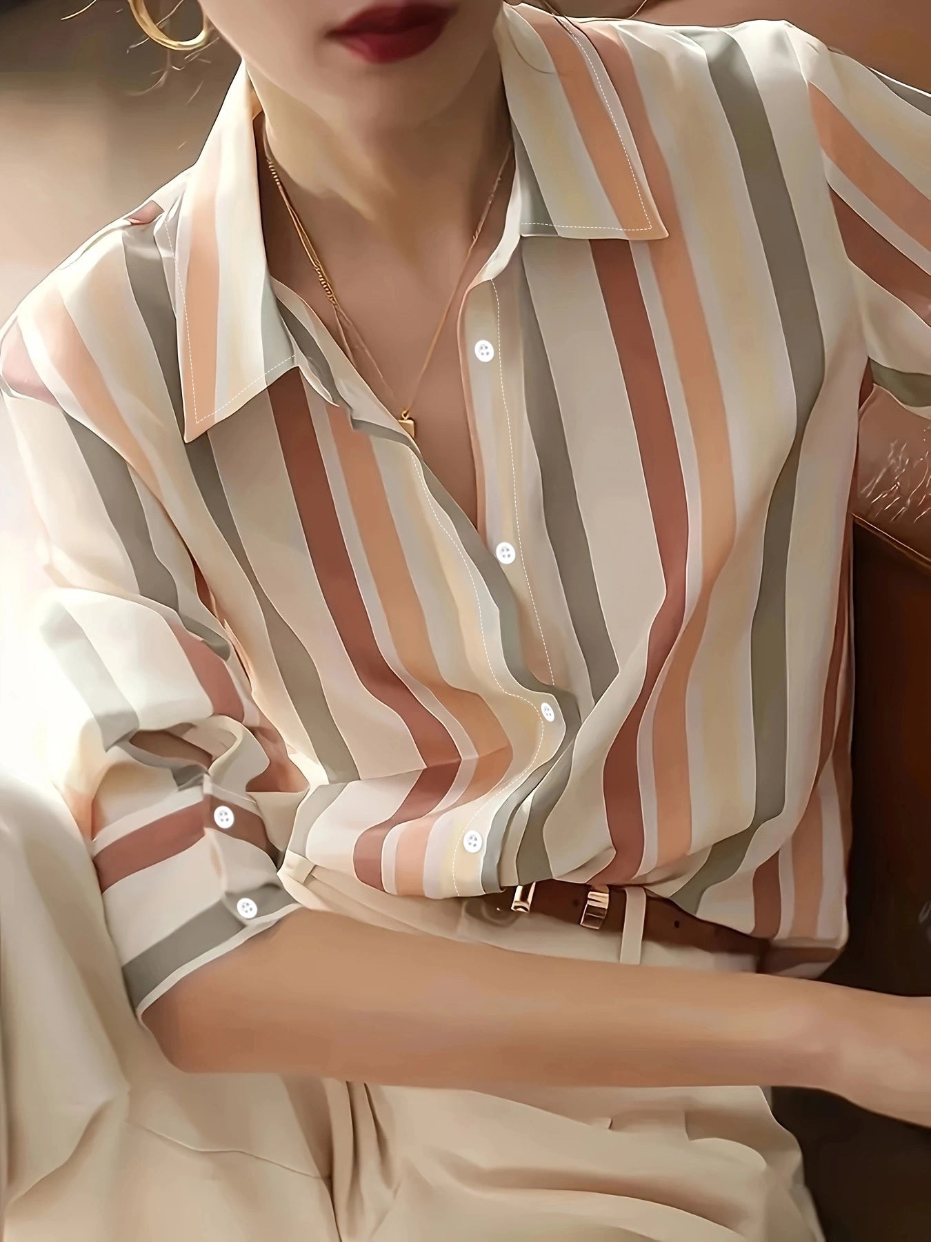 Blusa sin mangas con cuello halter estampado