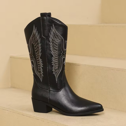 Botas Cowboy Blancas de Piel Sintética
