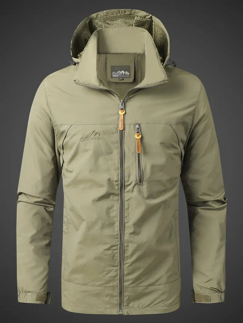 Adrián - Chaqueta impermeable para hombre con capucha