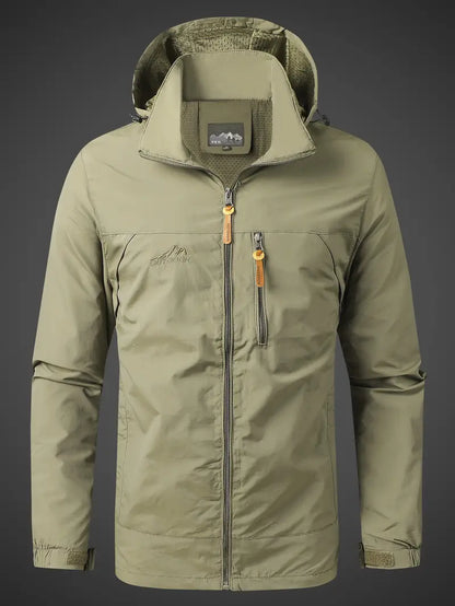 Adrián - Chaqueta impermeable para hombre con capucha