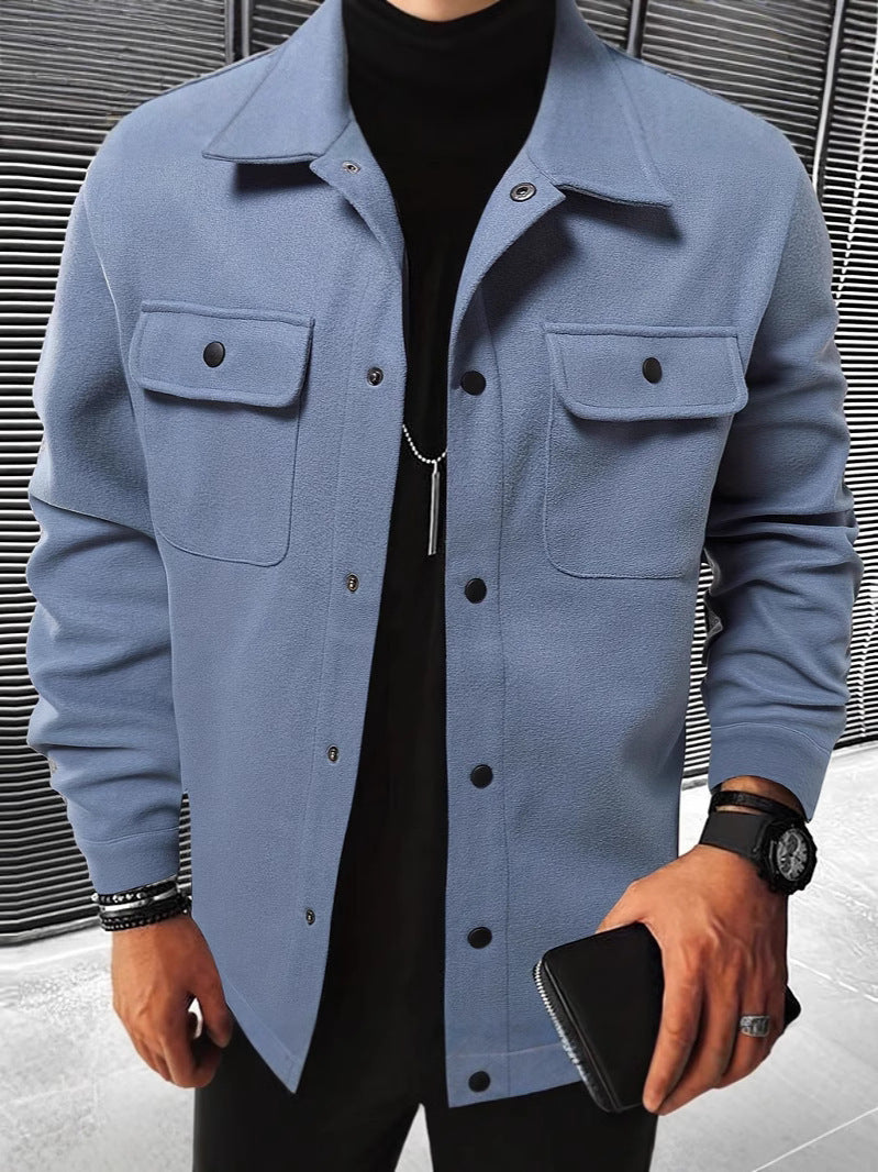 Sobrecamisa de Invierno con Botones y Bolsillos Frontales