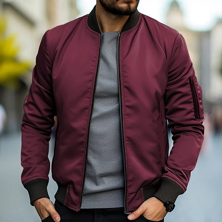 Bruno - Cazadora bomber de hombre con puños elásticos