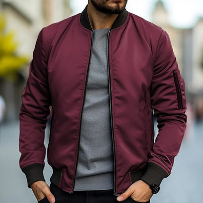 Bruno - Cazadora bomber de hombre con puños elásticos