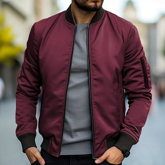 Bruno - Cazadora bomber de hombre con puños elásticos