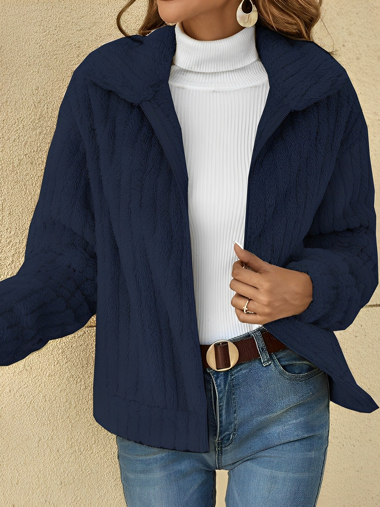 Isabelle - Winter con cuello ancho y cierre frontal