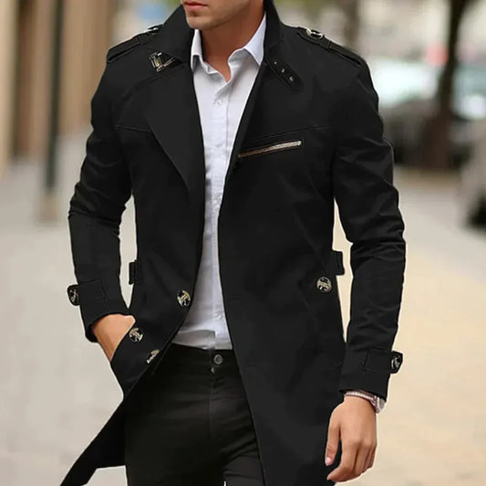 Iván - Gabardina clásica impermeable para hombre