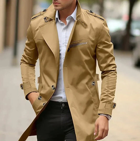 Iván - Gabardina clásica impermeable para hombre