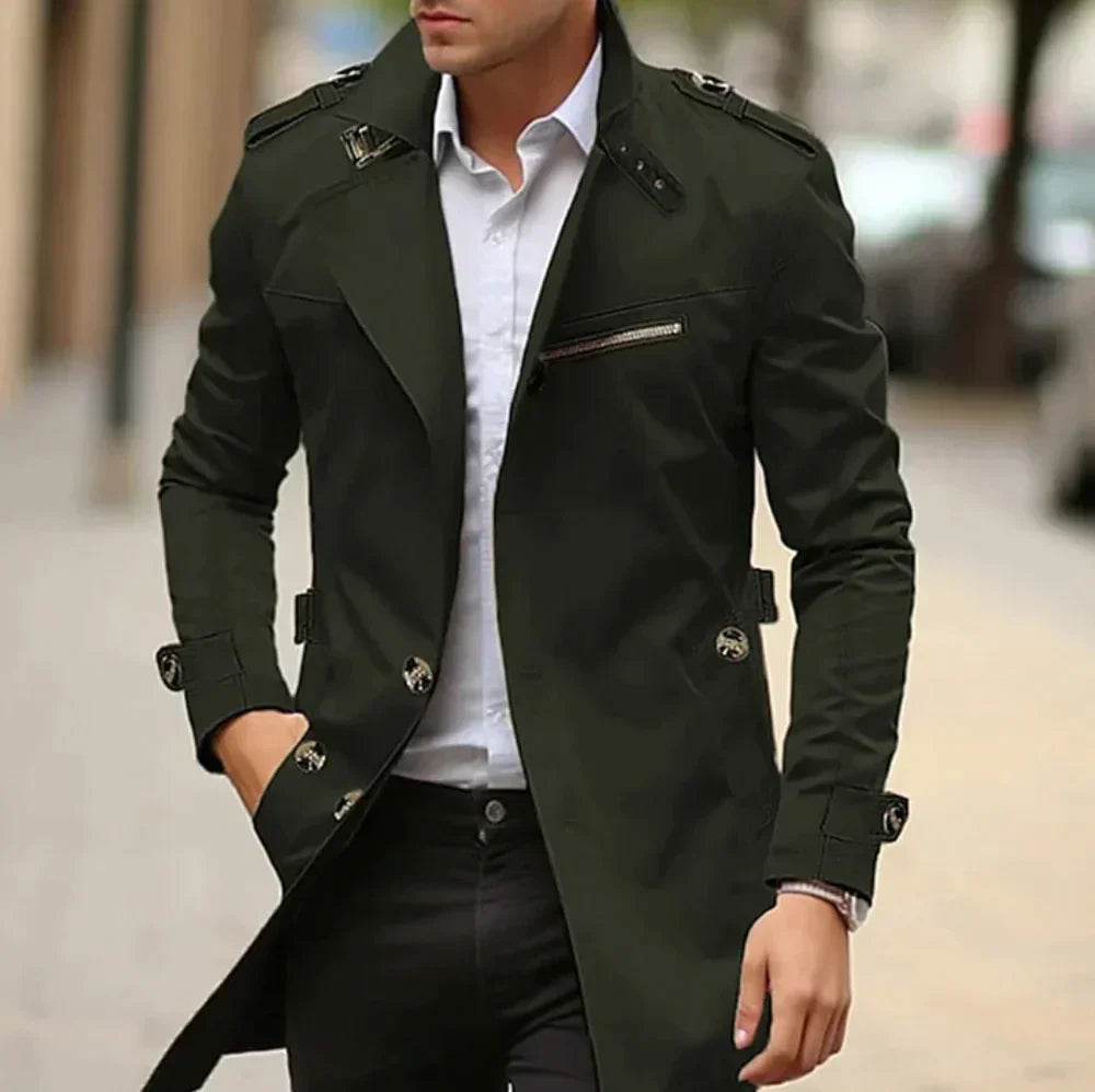 Iván - Gabardina clásica impermeable para hombre
