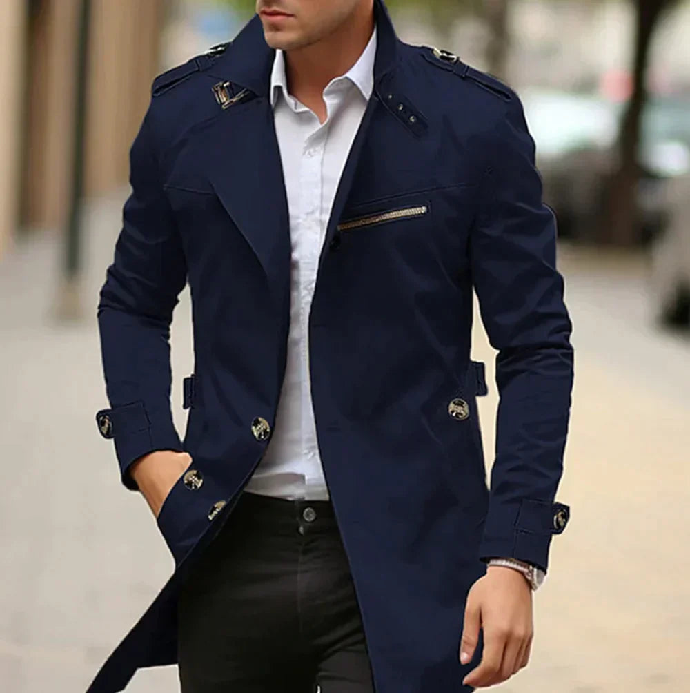 Iván - Gabardina clásica impermeable para hombre