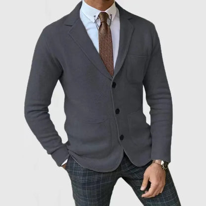 Ramiro - Cárdigan tipo blazer de punto para hombre