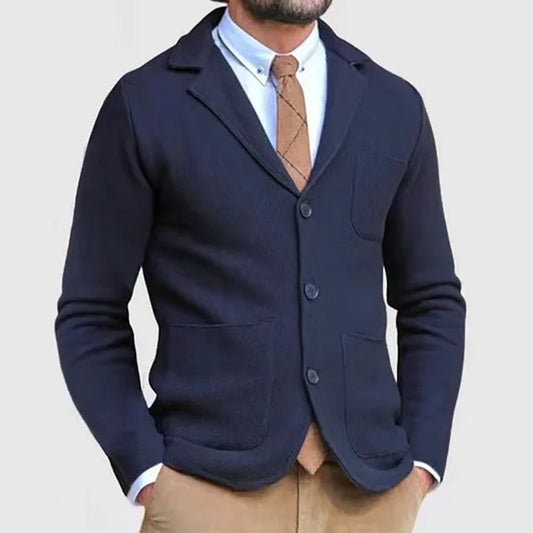 Ramiro - Cárdigan tipo blazer de punto para hombre