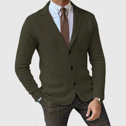 Ramiro - Cárdigan tipo blazer de punto para hombre