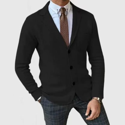 Ramiro - Cárdigan tipo blazer de punto para hombre
