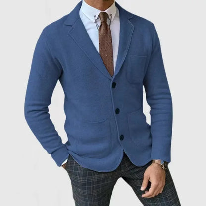 Ramiro - Cárdigan tipo blazer de punto para hombre