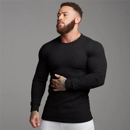Leo - Camiseta térmica de Algodón manga larga para hombre