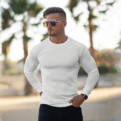 Leo - Camiseta térmica de Algodón manga larga para hombre