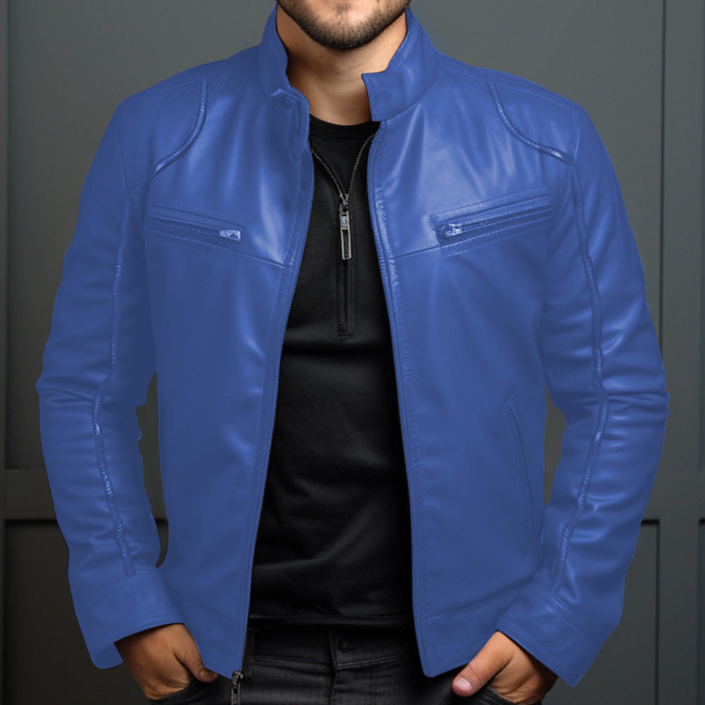 Dante – Chaqueta biker roja de piel sintética
