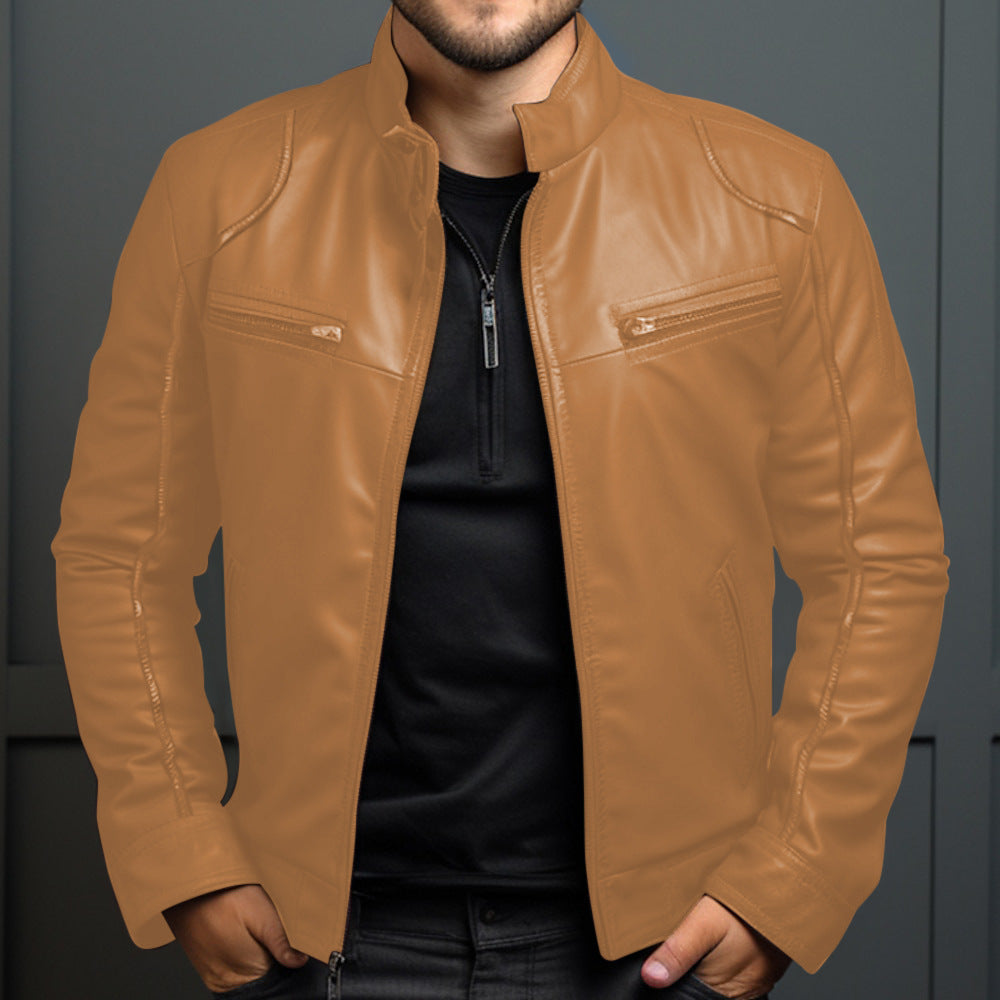 Dante – Chaqueta biker roja de piel sintética