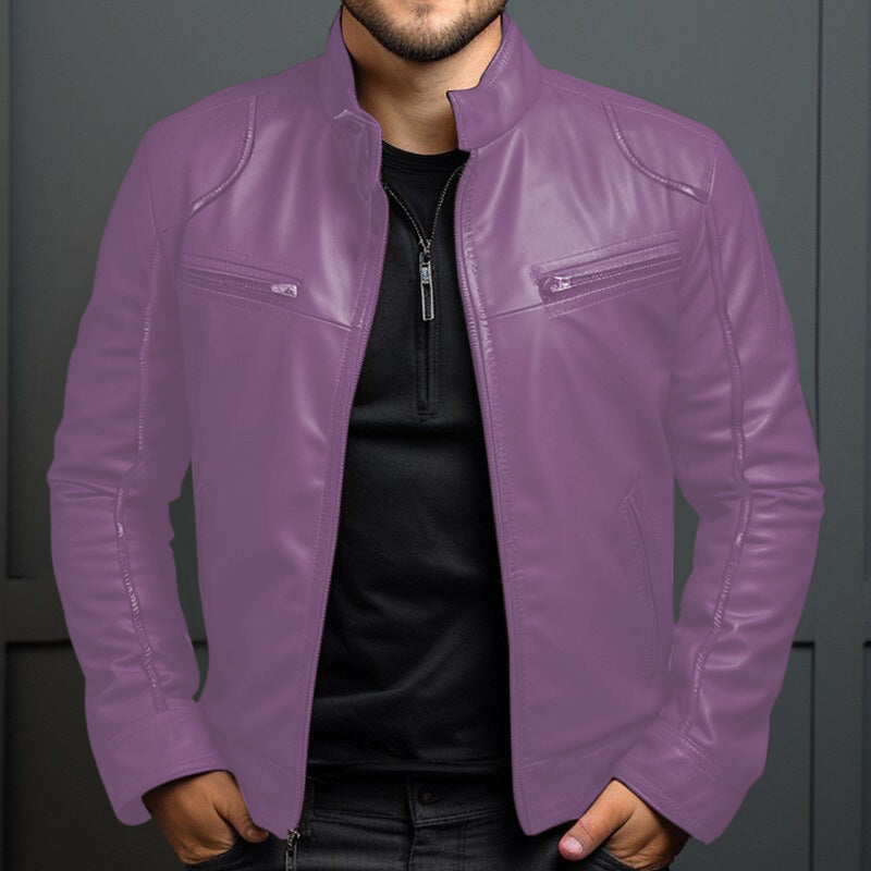 Dante – Chaqueta biker roja de piel sintética