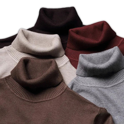 Gabriel - Suéter Algodón de punto para hombre con cuello alto