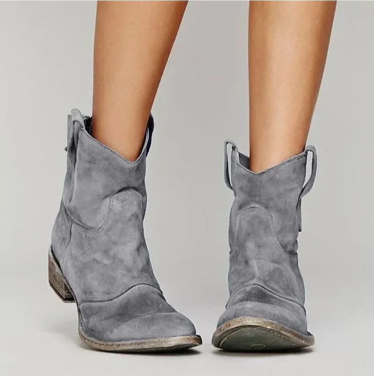 Botas Cowboy Taupe de Gamuza