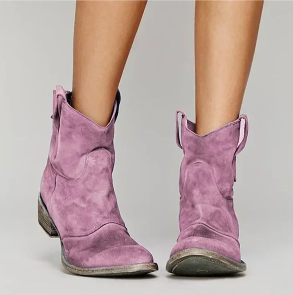Botas Cowboy Taupe de Gamuza