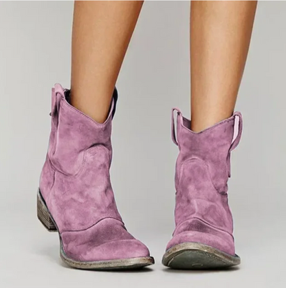 Botas Cowboy Taupe de Gamuza