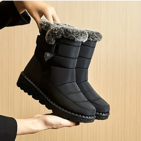 Emma - Botas de nieve acolchadas con forro de pelo sintético