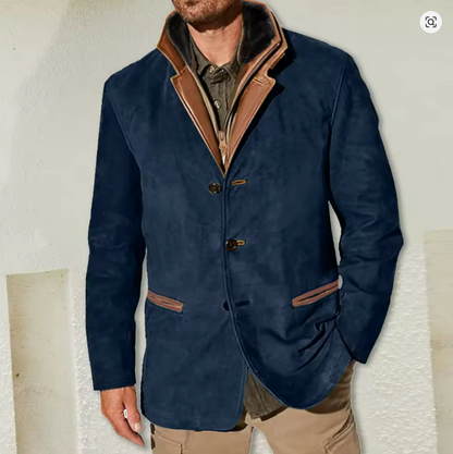Leandro - Men's suede blazer jacket