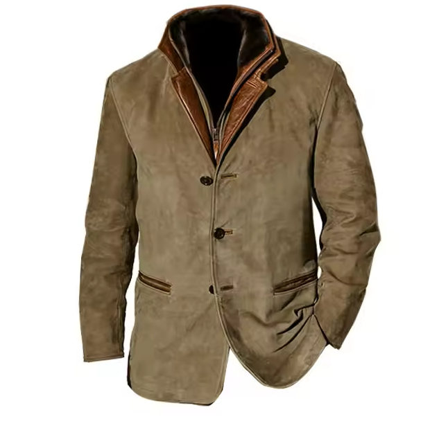 Leandro - Men's suede blazer jacket