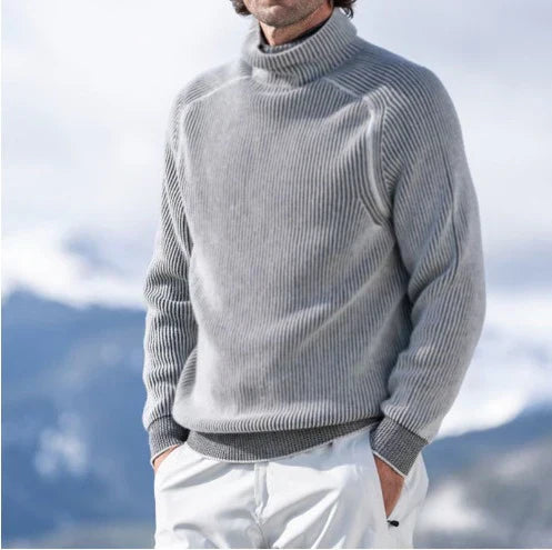 Samuel - Suéter Algodón de punto para hombre con cuello alto