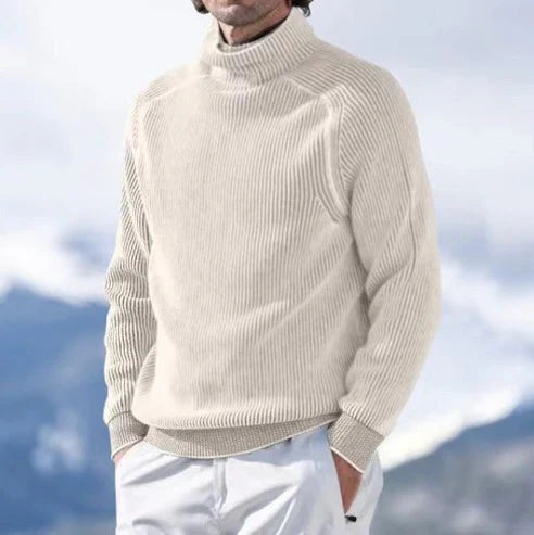 Samuel - Suéter Algodón de punto para hombre con cuello alto