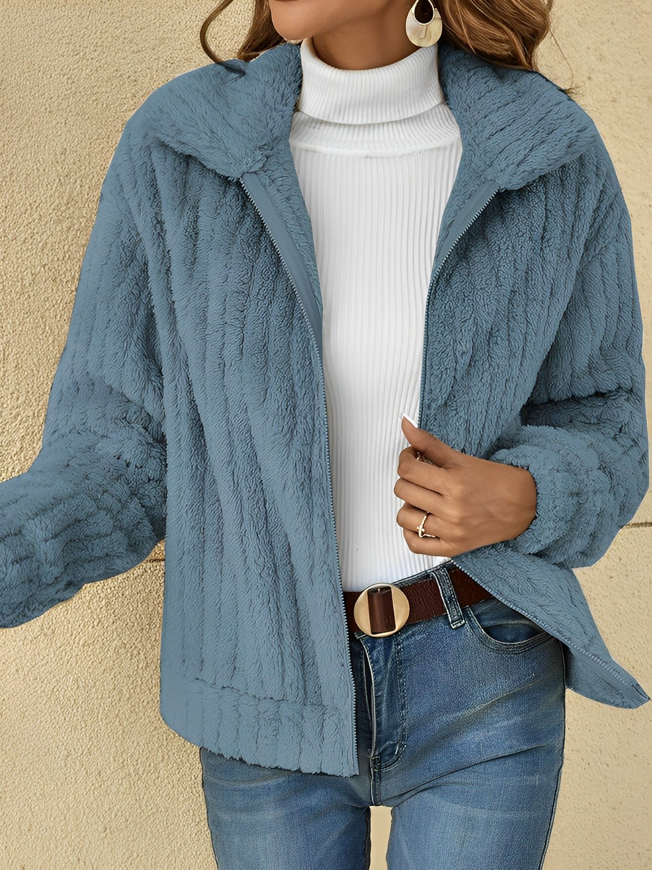 Isabelle - Winter con cuello ancho y cierre frontal
