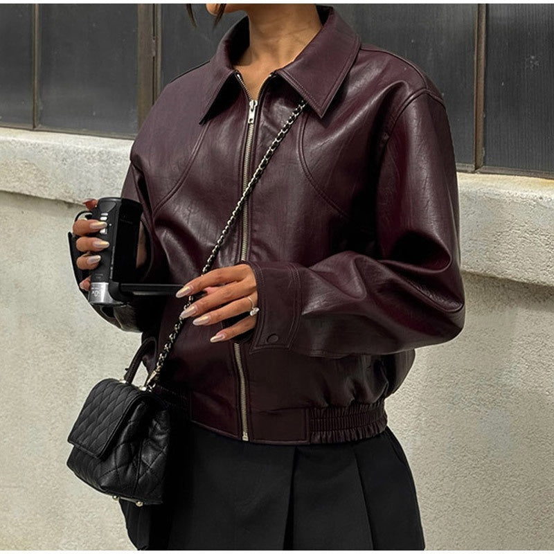 Chaqueta de Invierno Oversize con Cremallera y Capa Interior de Punto Suave