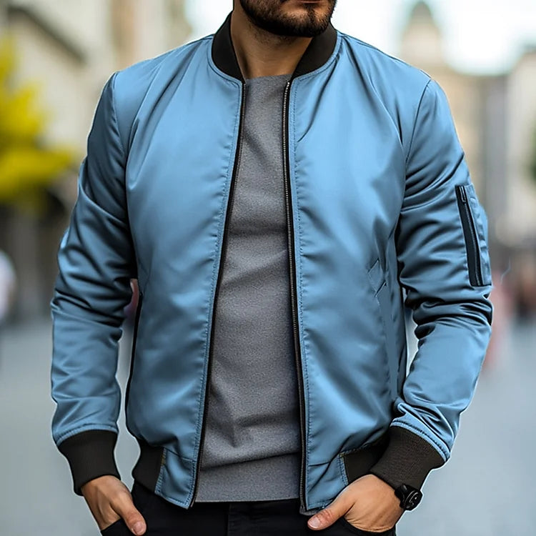 Bruno - Cazadora bomber de hombre con puños elásticos