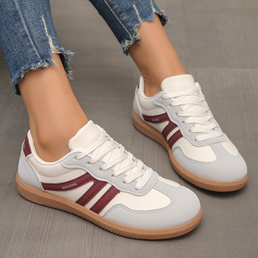 Dalia – Zapatillas casuales marrones con detalles beige