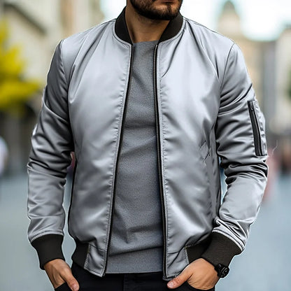 Bruno - Cazadora bomber de hombre con puños elásticos