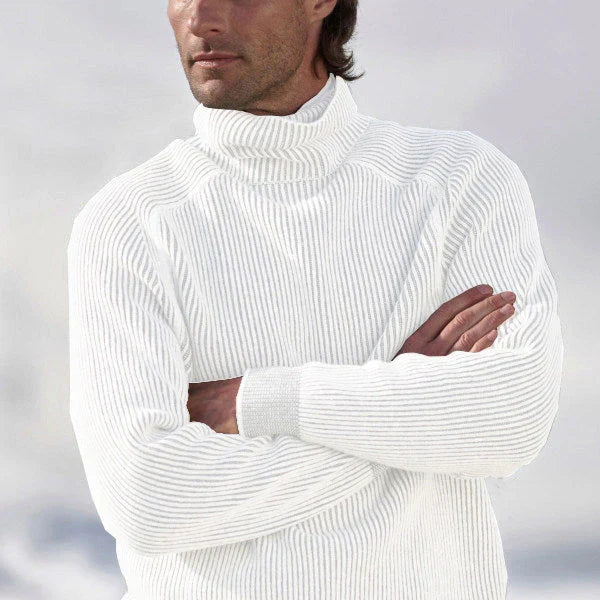 Samuel - Suéter Algodón de punto para hombre con cuello alto