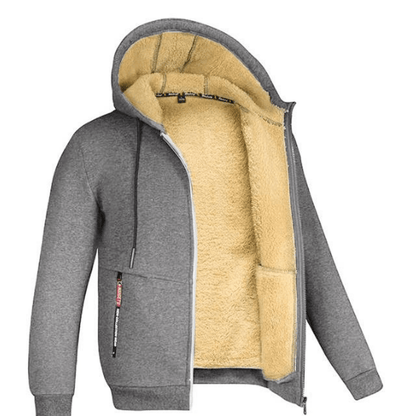 Tomás - Sudadera con cremallera y forro polar para hombre