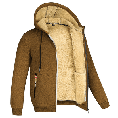 Tomás - Sudadera con cremallera y forro polar para hombre