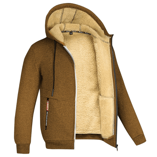 Tomás - Sudadera con cremallera y forro polar para hombre