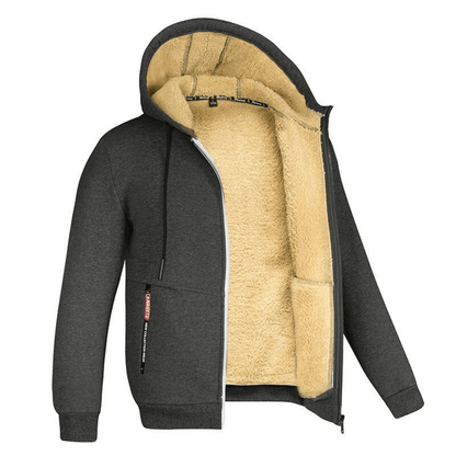 Tomás - Sudadera con cremallera y forro polar para hombre